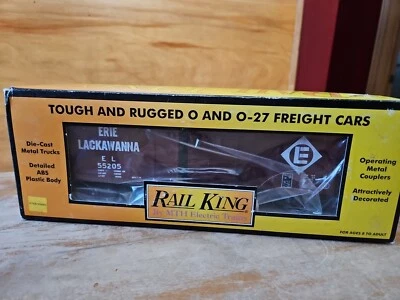 Rail King EL Erie Lackawanna Boxcar 30-7428 NEW IN BOX  - Image 1 of 4