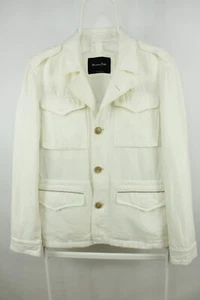 Massimo Dutti Ecru Linen Slim Fit Casual Summer Jacket Men's Size: S / 44 - Picture 1 of 15