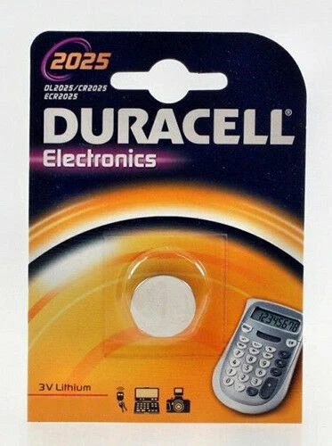 Duracell CR2025 3V Lithium Coin Cell Batteries - 2-Pack