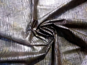 Pigskin leather suede hide Metallic Pastel Earth Tones Abstract Streaks print - Picture 1 of 9