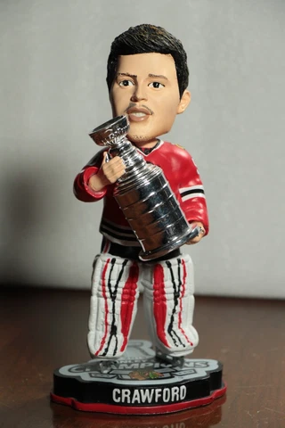Corey Crawford Chicago Blackhawks 2013 Stanley Cup Champions Bobblehead Forever Cover