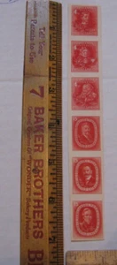 VINTAGE GERMANY LJUBLJANSKA LAIBACH ESSAY STAMPS STRIP OF 6 ON CARD STOCK - Picture 1 of 5