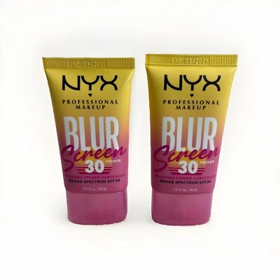 LOT OF 2-NYX PROFESSIONAL MAKEUP BLURSCREEN SPF 30 PRIMER 3-IN-1 BLURRING PRIMER - Image 1 of 4