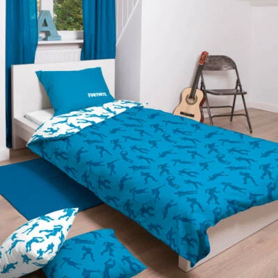 EPIC GAMES Fortnite Emotes Set Letto Singolo Copripiumino 140x200cm Federa 100% Cotone
