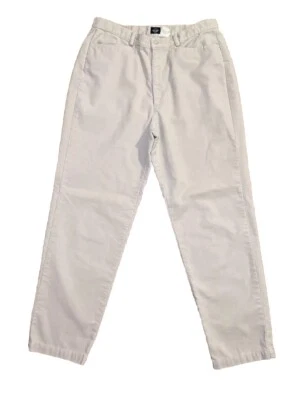 Pantalones de pana Dockers para mujer color crema calce relajado pierna cónica talla 14 Foto 1 de 4