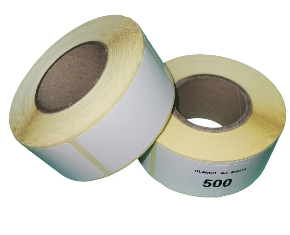 1000 Etiketten selbstklebend 30x60mm Aufkleber weiß blanko Gefrieretiketten - Bild 1 von 1