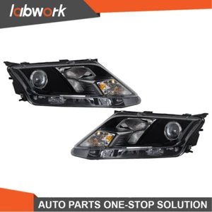 Labwork Headlights For 2010-2012 Ford Fusion Halogen Projector Black Right&Left - Bild 1 von 20