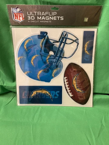 NFL Los Angeles Chargers 3D Magnets 4 Diecut Magnets Ultraflip Cover