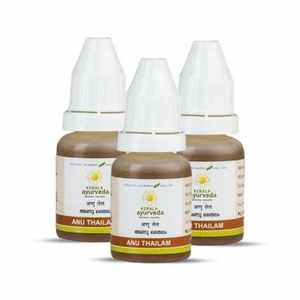 3 x Kerala Ayurveda ANU Thailam (10 ml) TAILAM - Nasya Oil Sinus Relief herbs - Picture 1 of 3