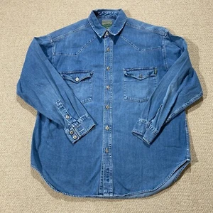 Esprit Denim Shirt Mens XL Blue Western - Picture 1 of 10