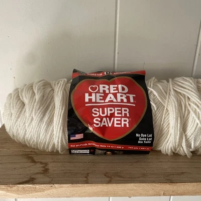 Пряжа Red Heart Super Saver Jumbo 14 унций, No4 средняя, 100% акрил, 1 моток Aran  - Изображение 1 из 4