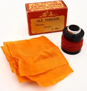 Hilos de seda de colección vintage de Sherms Super Magic Trick - Imagen 1 de 10