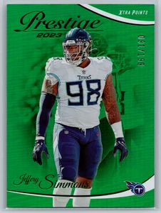Jeffery Simmons 2023 Panini Prestige Xtra Points Premium Green /199 #287 - Picture 1 of 2