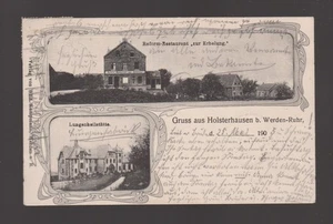 Old litho postcard Holsterhausen near Werder-Ruhr DR EF Mi.70 from 1905 - Picture 1 of 2