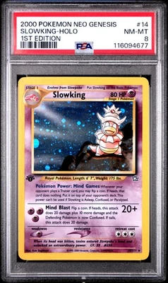 Slowking-Holo 1st Edition Pokemon Neo Genesis 1st Edition 14 NM PSA NM-MT 8 - Image 1 of 2