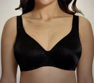 Sujetador Aisilin Cobertura Completa 42F Talla Grande Con Aros Ligeramente Forrado W635B Negro - Imagen 1 de 5