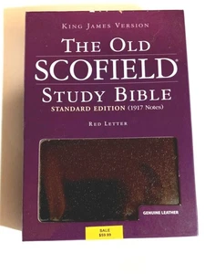 Neue ledergebundene alte Scofield Studienbibel - KJV von Oxford Univ. Presse roter Brief - Bild 1 von 3