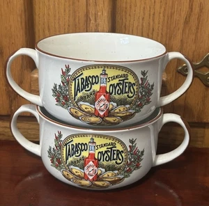 2 Tabasco Gumbo Ciotola Ostriche McIlhenny Company Avery Island Louisiana Ceramica 5" - Foto 1 di 11