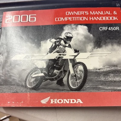 Honda CRF450R 2006 manual del propietario de fábrica manual de competencia CR 450 Foto 1 de 4