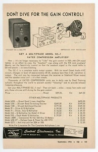 CQ Ham Radio Mag. Ad "DON'T DIVE FOR THE GAIN CONTROL" Central Electronics(9/56) - Imagen 1 de 1