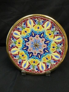 Cercolon 8,75" Pintado a Mano con Esmaltes y Oro de ley 24K Espana - Foto 1 di 4