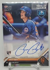 2023 Topps Now Road to Opening Day Brett Baty RC Auto /99 New York Mets #A-13