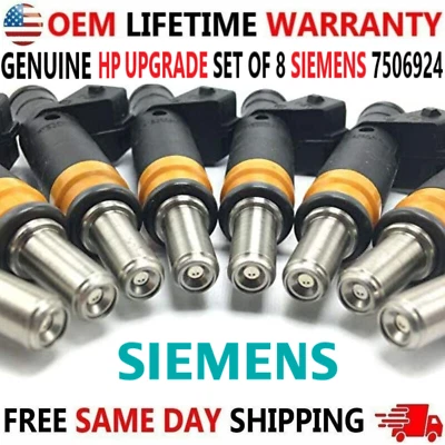 GENUINE SIEMENS x8 HP UPGRADE Fuel Injectors for 2002-03 BMW 745i, 745Li 4.4L V8 - Image 1 of 4