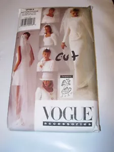 WOMENS CUT VOGUE Sewing Pattern WEDDING HAT BRIDAL NET VEIL TULLE SHORT LONG - Picture 1 of 3
