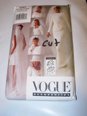 WOMENS CUT VOGUE Sewing Pattern WEDDING HAT BRIDAL NET VEIL TULLE SHORT LONG - Image 1 of 3