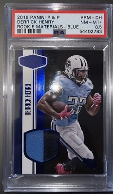 2016 DERRICK HENRY ROOKIE  /50 Materials Rookie RC PSA 8.5 BLUE PARALELL - Image 1 of 2