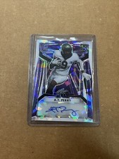 2023 Leaf Metal Draft A.T Perry Purple Cracked Ice Auto /5! SAINTS
