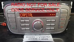 FORD SONY VISTEON M OR V DECODE SYSTEM CODE SERVICE MONDEO,FIESTA,TRANSIT,FOCUS. - Picture 1 of 8