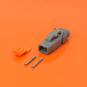 Deutsch DTM Series 2 Way Plug Connector Kit DTM06-2S-E007 C/W Pins & Wedglock - Picture 1 of 5