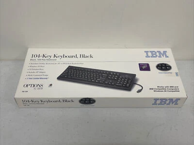 IBM PS/2 Membrane Keyboard 104-Key Black Spanish, Espanol version 76H0110 - Image 1 of 4