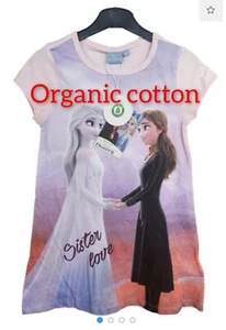 BNWT Girls Frozen 2 Elsa Anna Nightdress Sister Love Nightie Nighty Pyjamas NEW - Picture 1 of 3