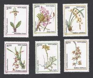 India 1991 Orquídeas Flora Flores Set de Sellos 6v MNH - Imagen 1 de 2