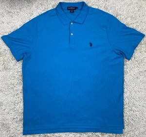 US Polo Assn Polo Shirt Men’s XXL Blue Performance Short Sleeve NWOT - Bild 1 von 11
