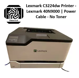 Lexmark C3224dw Printer - Lexmark 40N9000 | Power Cable - No Toner - Picture 1 of 7