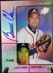 2000 SPX BRUCE CHEN ROOKIE AUTO SIGNED RC CARD ATLANTA BRAVES #116 1233/ 1500