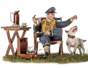 Kit Modelo Figura Resina 1/32 Descanso Oficial Escena Diorama Sin Montar Sin Pintar - Imagen 1 de 2