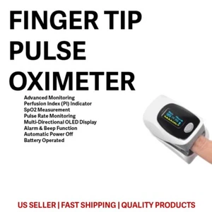 Oximeter Pulse Fingertip SpO2 Heart Rate Monitor Blood Oxygen Saturation Monitor - Picture 1 of 4