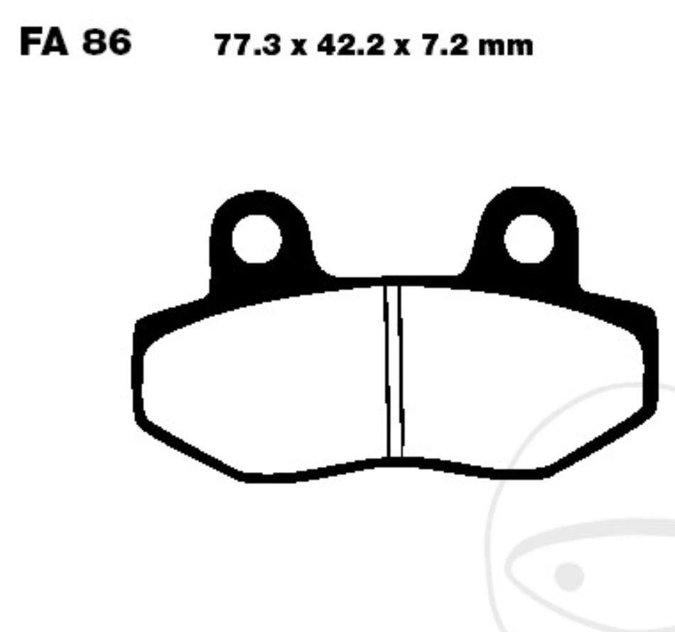 EBC Bremsbeläge SFAC086 für Flex Tech Peugeot X2 Speedfght 3 4 AC LC 4T 50 125 - Bild 1 von 1