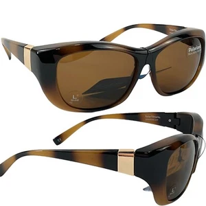 Foster Grant Solar Shield Sunglasses Polarized Stylish Sz L Fits Over Rx New Tag - Picture 1 of 9