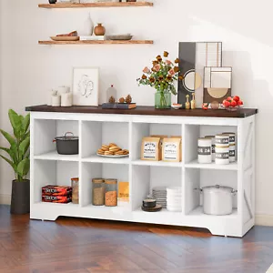 6-8 Cube Storage Horizontal Bookshelf Bookcase Shelf Organizer for Home Office - Picture 1 of 27