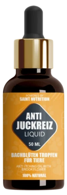 Saint Nutrition JUCKREIZ BACHBLÜTEN Tropfen für Hund & Katze bei Hautreizungen