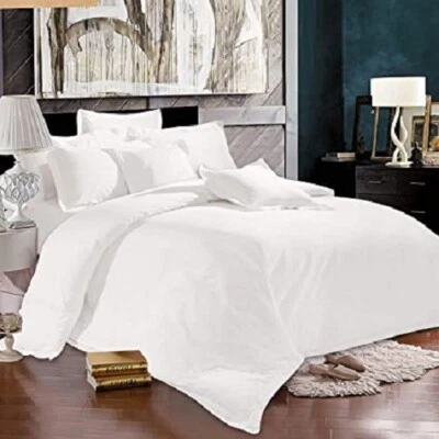 SCALA~BEDDING Luxury Hotel Linen Collection 1000TC 100%Egyptian Cotton White Solid All UK Size
