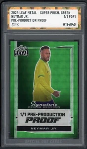 2024 LEAF METAL NEYMAR JR. PRE-PRODUCTION PROOF SOC POP1 1/1 AUTHENTICATED - Picture 1 of 2