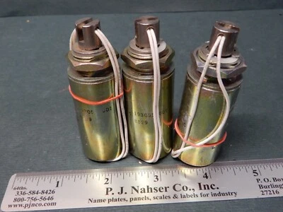 Solenoides Ledex 193055-001 Cantidad 3 NOS 7/16 Varilla 1" Diámetro Cuerpo 1" Carrera? 12VDC? Foto 1 de 2