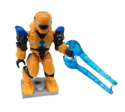 Piloto Halo Mega Bloks Covenant Elite amarillo con arma Foto 1 de 4