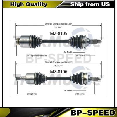 Ejes de eje CV delanteros izquierdo+derecho para Mazda MPV 2000 2001 Mazda MPV Foto 1 de 3